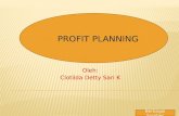 Profit planning - plan ahead