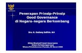 Penerapan Prinsip-Prinsip Good Governance di Negara-negara Berkembang