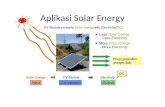 Aplikasi Penggunaan Solar Energy