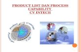 Product List and Process CV INTECH