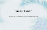 Fungsi Linier dan Penerapannya dalam Ekonomi