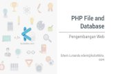 Pemrograman Web - PHP File dan Database