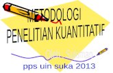 Metopen kuantitatif (pertm i) pps iis 2013