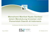 Memahami manfaat nyata sanitasi dalam mendukung investasi oleh pemerintah daerah di indonesia