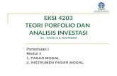 EKSI 4203  - Modul 1 Pengertian dan Instrument Pasar Modal