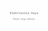 Elektronika Daya Pekik Argo Dahono. Elektronika Daya Disiplin ilmu yang mempelajari penggunaan teknologi elektronika dalam konversi energi (daya) elektrik.