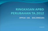 Ringkasan APBD Perubahan TA 2012 Banjarnegara