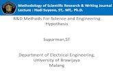 Metodologi penelitian & riset  (Hipotesa) by suparman