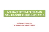 Aplikasi sistem informasi penilaian dan raport kurikulum 2013