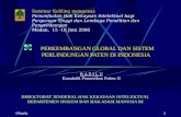 Perkembangan global dan sistem perlindungan paten di indonesia