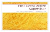 Post Event Active Supervisor Training