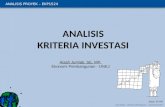 Analisis Kriteria Investasi (Analisis Proyek BAB 3)