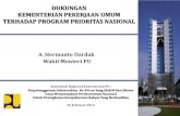 Dukungan Kementrian Pekerjaan Umum terhadap Program Prioritas Nasional