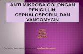Anti Mikroba Golongan Penicillin, Cephalosporin Dan Vancomycin
