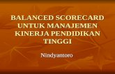 Balanced Scorecard Untuk Manajemen Kinerja Pendidikan Tinggi