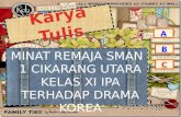 Karya Tulis Bahasa Indonesia - Pengaruh drama korea trhdp Remaja