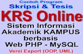 Web KRS Online - Sistem Informasi Akademik Kampus Berbasis Web PHP MySQL dan UML Design