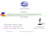 Modul Training Jurnalistik (Tentang Etika & Profesionalisme