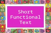 Short Functional Text. PPt.