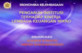 Pengaruh Institusi Terhadap Lembaga Keuangan Mikro Di Indonesia (Studi Kasus LPD Gianyar Bali)