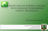Pertemuan 9 Kehilangan Energi Dlm Pipa (Darcy)