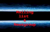 Mailing list and newsgroup