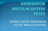 Generator Asetilin Sistem Tetes