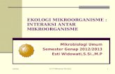 ITP UNS SEMESTER 2 Ekologi mikroorganisme interaksi antar makhluk hidup