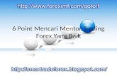 6 point mencari mentor trading forex yang baik