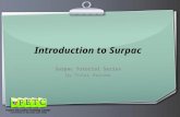 Introduction to Surpac