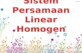 Sistem persamaan linear homogen