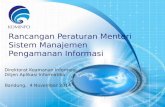 Rancangan Peraturan Menteri Sistem Manajemen Pengamanan Informasi