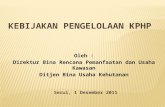 Kebijakan pengelolaan kphp papua dec, 2011)