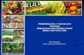 Pemasukan dan pengeluaran benih hortikultura (permentan no. 5 tahun 2012)