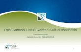 Opsi Teknologi Sanitasi untuk Kawasan Khusus dan Daerah Sulit di Indonesia