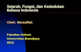 Sejarah, fungsi, dan kedudukan bahasa indonesia baru
