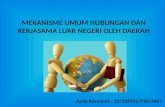 Mekanisme umum hubungan dan kerjasama luar negeri