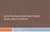 Konfigurasi Statik Routing pada Linux CentOS