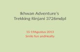 Preparation to Trekking Mt. Rinjani 3726m dpl
