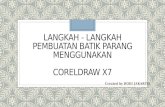 Langkah - langkah pembuatan Batik Parang dengan CoreldrawX7