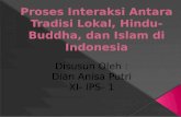 Proses interaksi antara tradisi lokal, hindu-buddha dan islam di indonesia