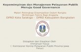 Kepemimpinan dan manajemen pelayanan publik menuju good governance
