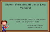 Sistem persamaan linier dua variabel