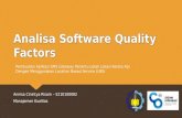 Analisa Software Quality Factors