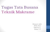 Tata Busana - Teknik Makrame