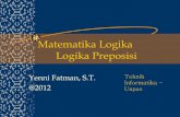 Matematika Logika - Kalkulus Proposisi bagian 2 Oleh Yeni Fatman, ST