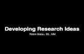Developing research ideas