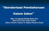 Standarisasi Pembaharuan Dalam Islam