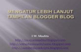 Mengatur Tampilan Blogger Blog