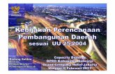 Kebijakan Perencanaan Pembangunan Daerah sesuai  UU 25/2004